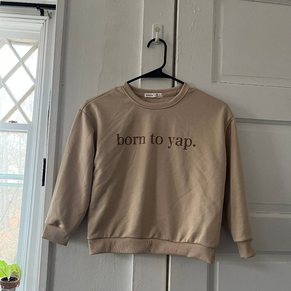 Beige Sweatshirt Casual Fashion Crew Neck Long Sleeve Women